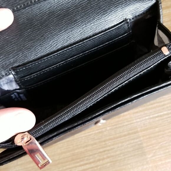 Ted Baker Black Leather Wristlet Wallet Clutch‎ - Picture 7 of 9